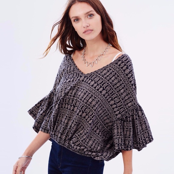 Free People In Full Bloom Pullover Top - Picture 4 of 6