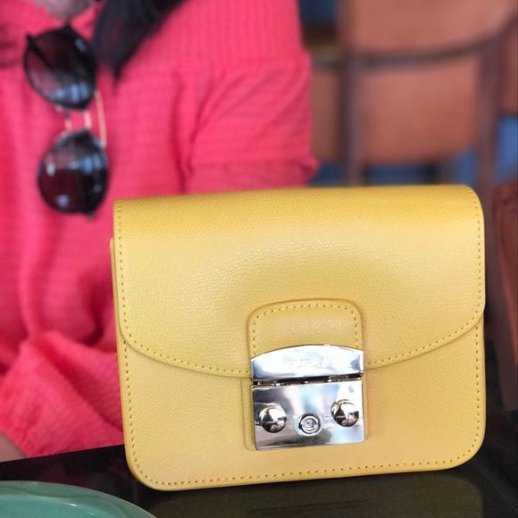 furla yellow crossbody bag