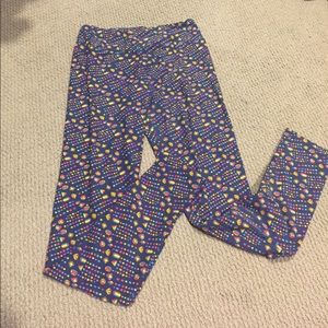 Lularoe OS blue leggings with gems