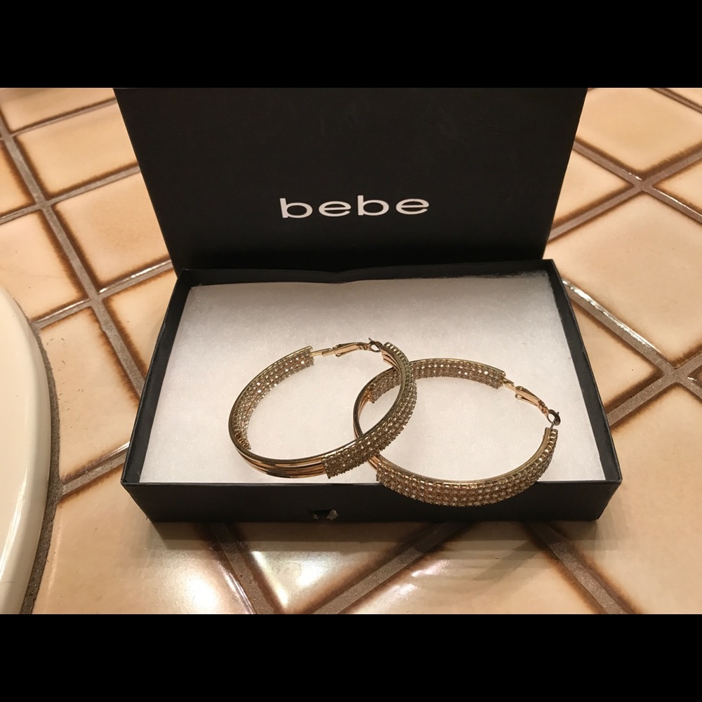 Bebe hoop earrings