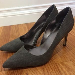 Graphite snake print Calvin Klein heels