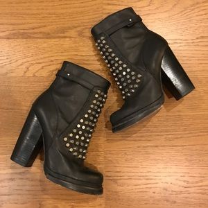 Ankle Studded Black Boots ||Size 8||