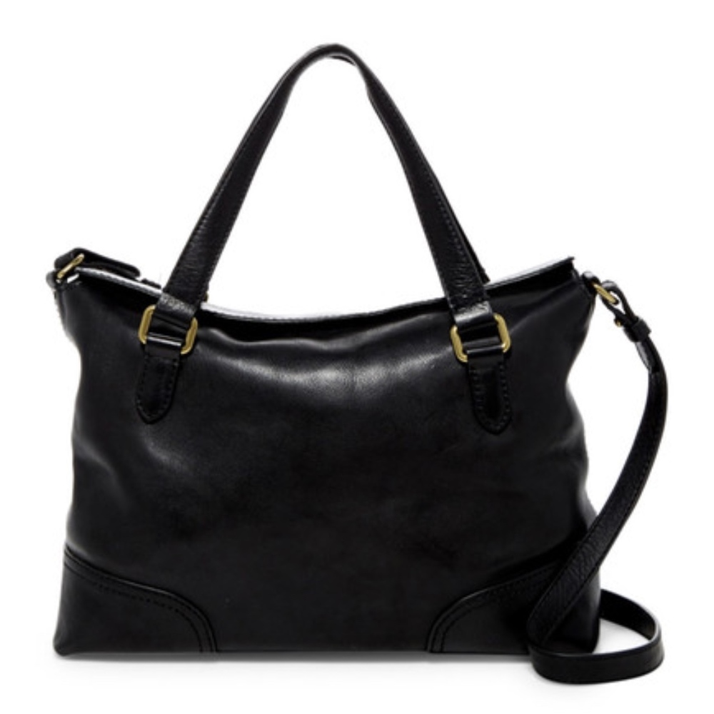Frye Claude Leather Satchel Black NEW