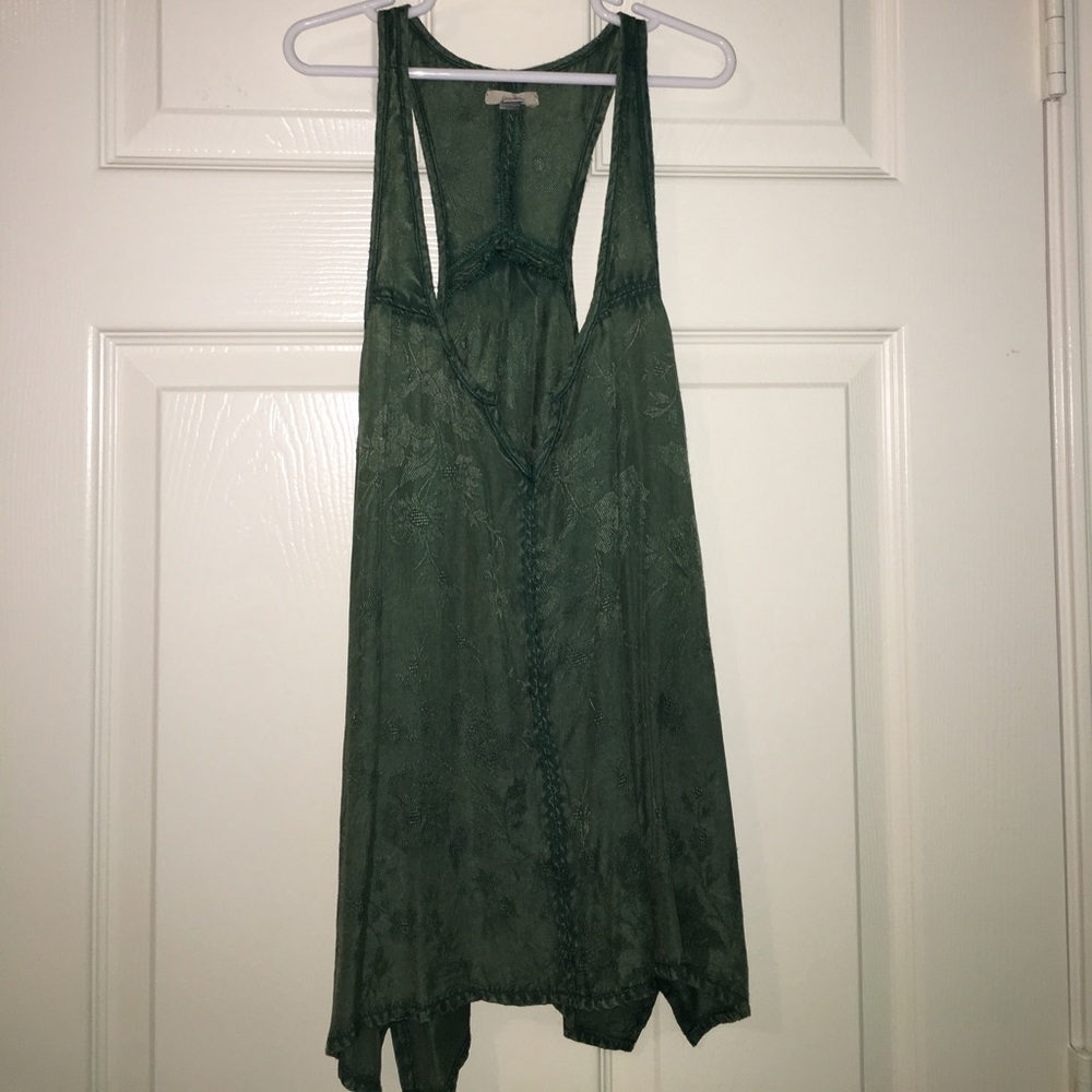 Urban Outfitters green floral patterned tank top