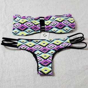Khongboon swimsuit Set (strapless top) size large