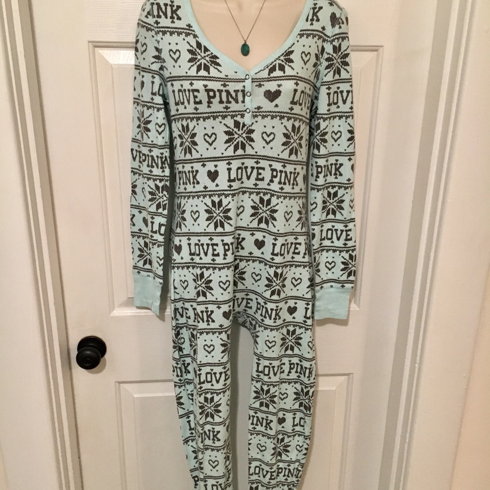 Victoria's Secret Pink Onesie Pajamas with Flap