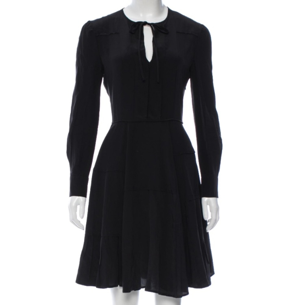 NWOT miu miu 100% silk tie-waist midi dress - Picture 1 of 5