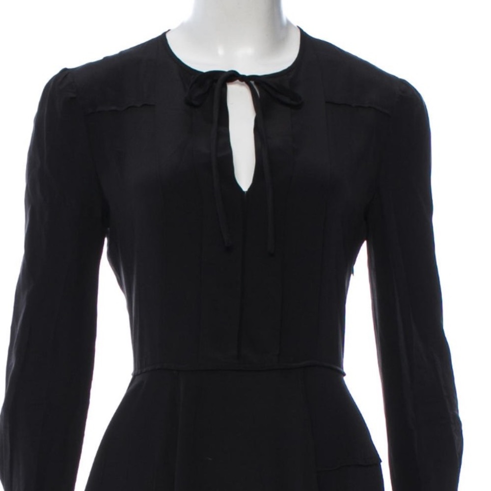 NWOT miu miu 100% silk tie-waist midi dress - Picture 2 of 5