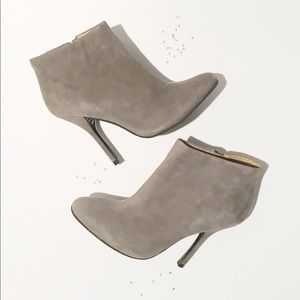 ALDO Grey Suede Ankle Boots with Heels Size 7