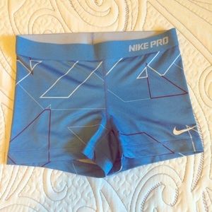 Blue Aztec/lined Nike Pro