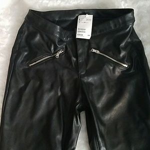 H&M faux leather pants