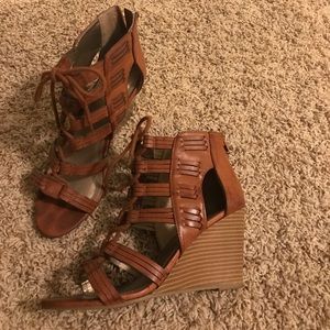 Rampage lace up wedges.