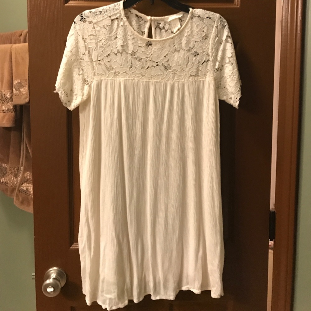 H&M white lace babydoll dress!