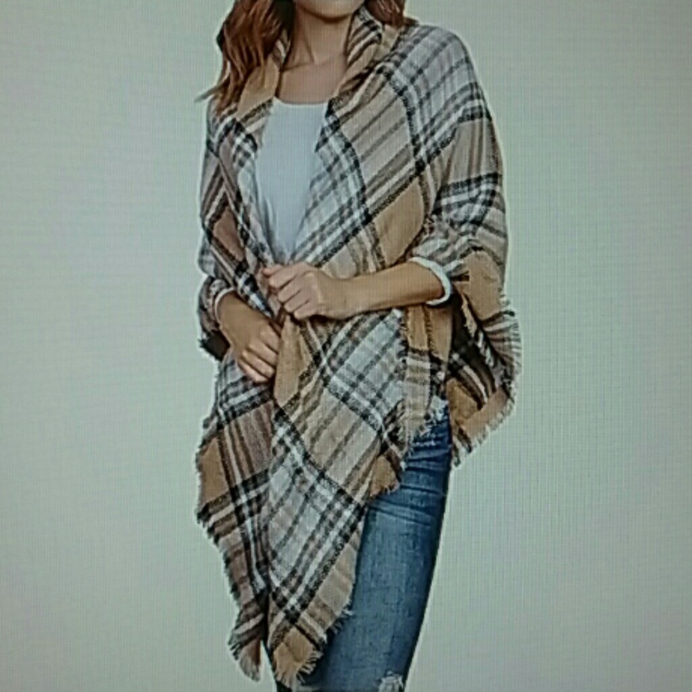 FRINGE PLAID SCARF WHITE/MINT