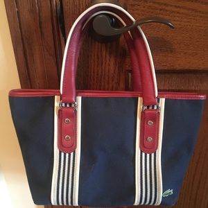 Navy blue canvas handbag - Lacoste