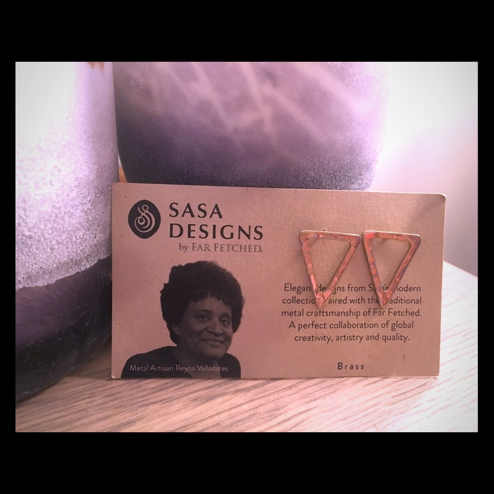 Sasa Designs brass earrings