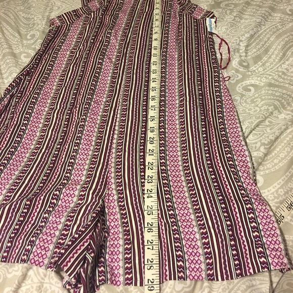 1.State mixed Print Romper purple plum Berry Small - Picture 5 of 8