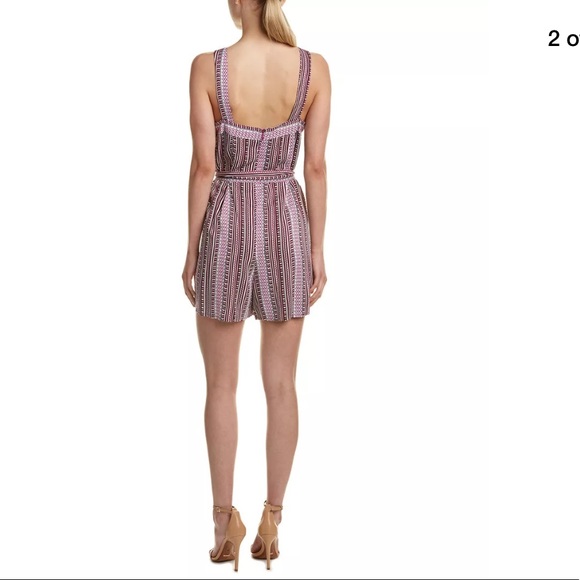 1.State mixed Print Romper purple plum Berry Small - Picture 2 of 8