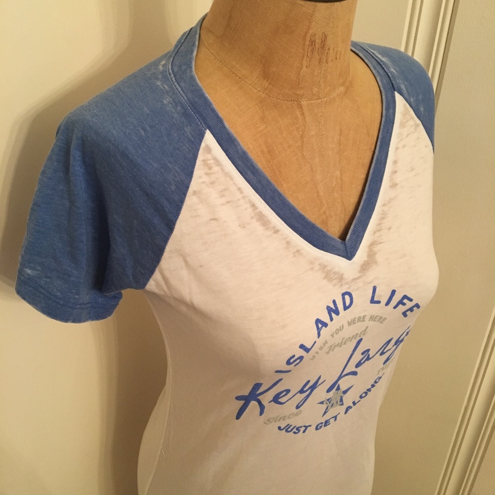 Burnout baseball style vintage look tee