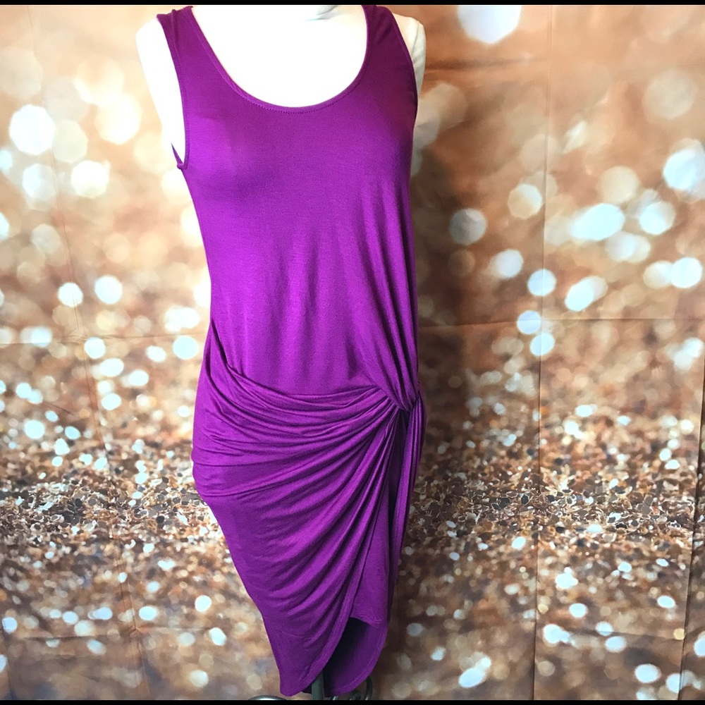 Knit Sleeveless Knot Dress M Vanity Room Orchid