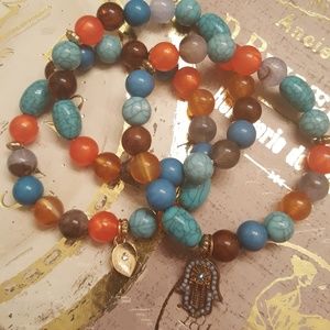 Stretchy multi color bracelets