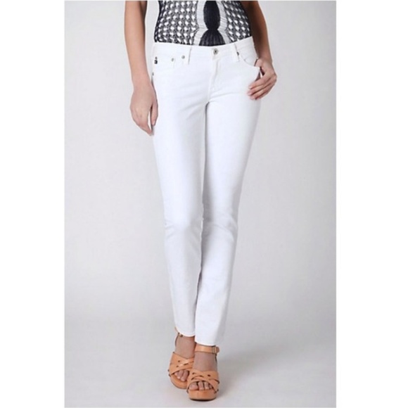 slim straight white jeans