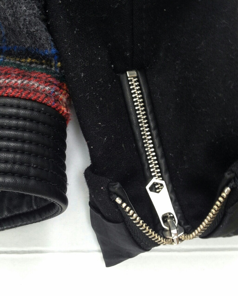 Zara Women's Jacket/Coat Wool Black/Red Check M - Picture 7 of 8