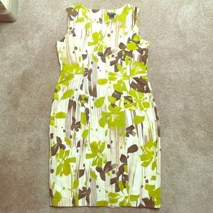 Textured cotton sheath dress