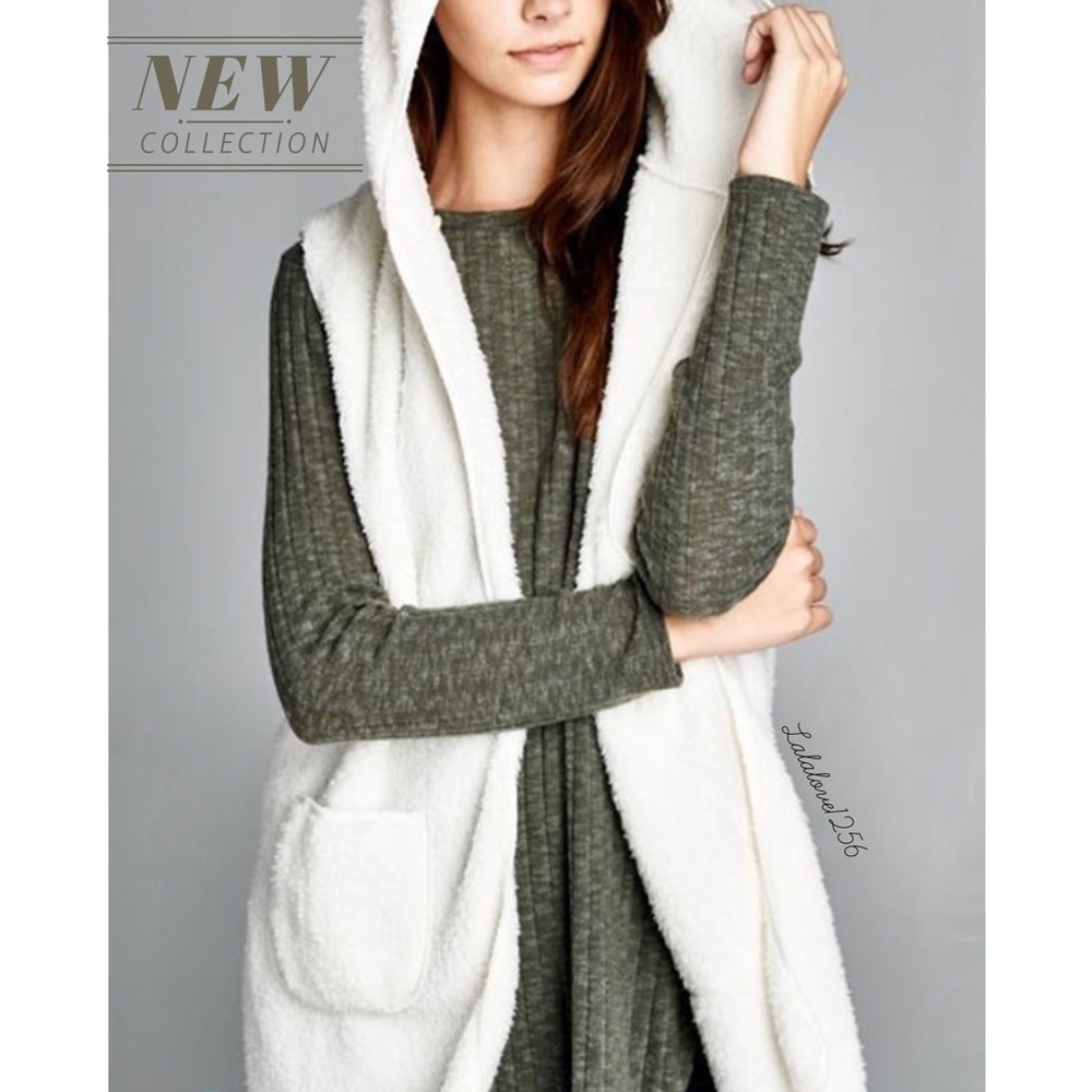 Luxury Faux Hooded Vest super soft
