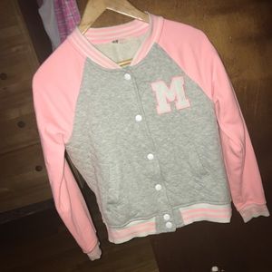 H&M Gray & Pink Sweater
