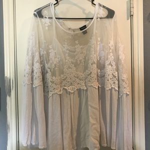 Plus Size Torrid White Blouse w/ cami