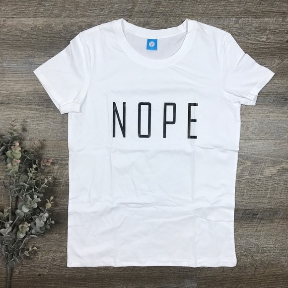 NOPE White Graphic Tee Shirt - Picture 2 of 3