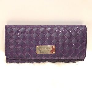 MICHAEL Michael Kors Newbury Woven Purple Clutch
