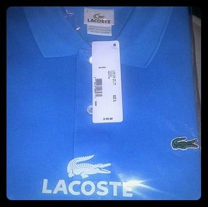 Men's Lacoste plaque shirt.