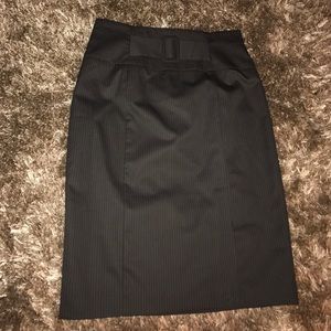 Pinstripe Pencil Skirt.