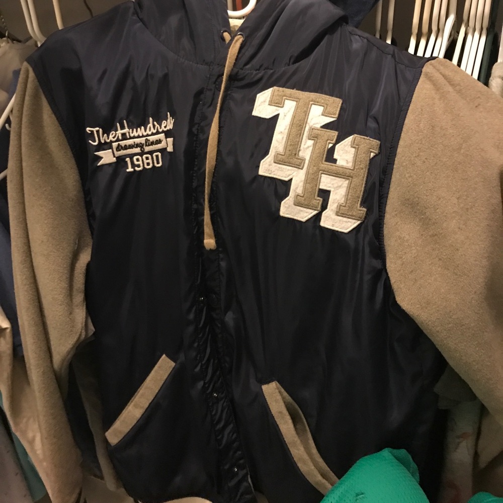 The hundreds zip up hoodie