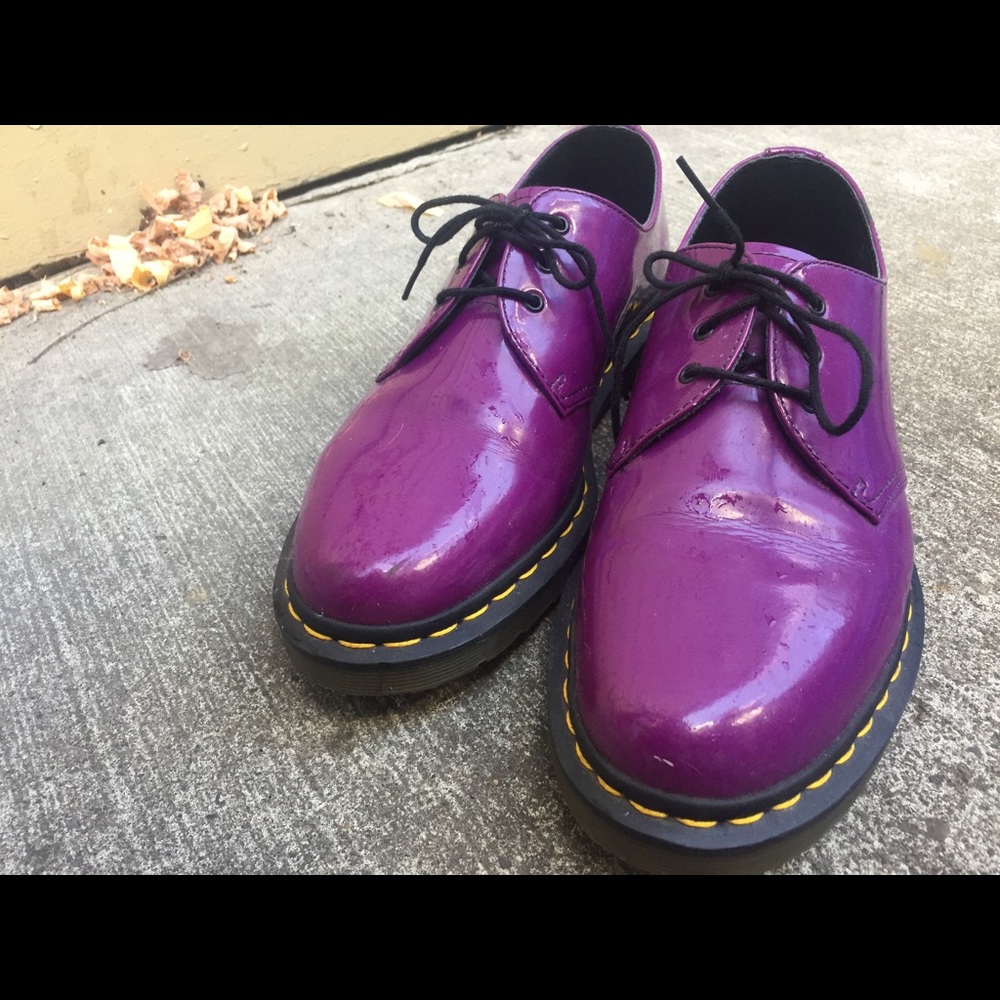 Patent purple Dr Martens