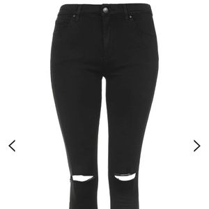 Top Shop Motto Leigh Black Skinny Jeans