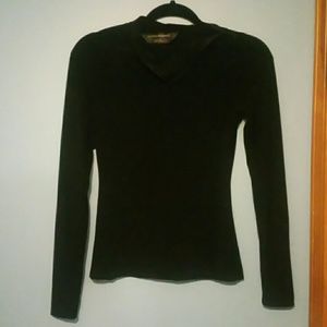 Black long-sleeve with zip up neckline