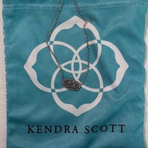 Kendra Scott Silver Drusy Necklace