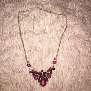 Gold and Burgundy Aeropostale Necklace