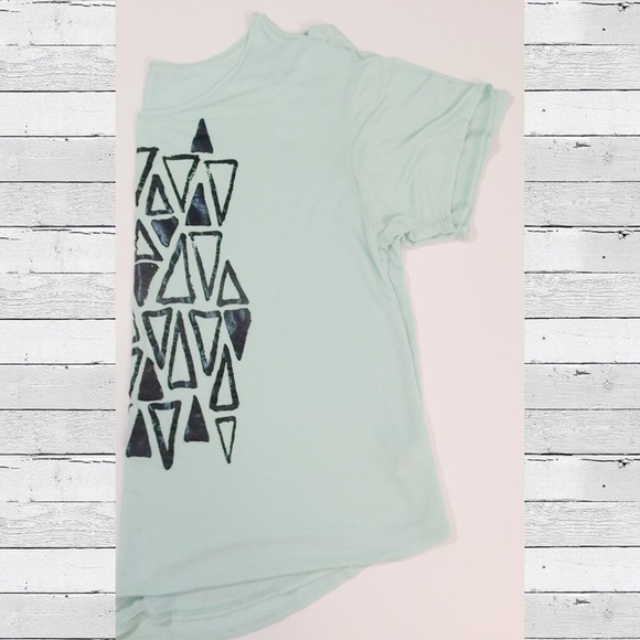 NWOT Plus Mint Geometric Top - Picture 3 of 5
