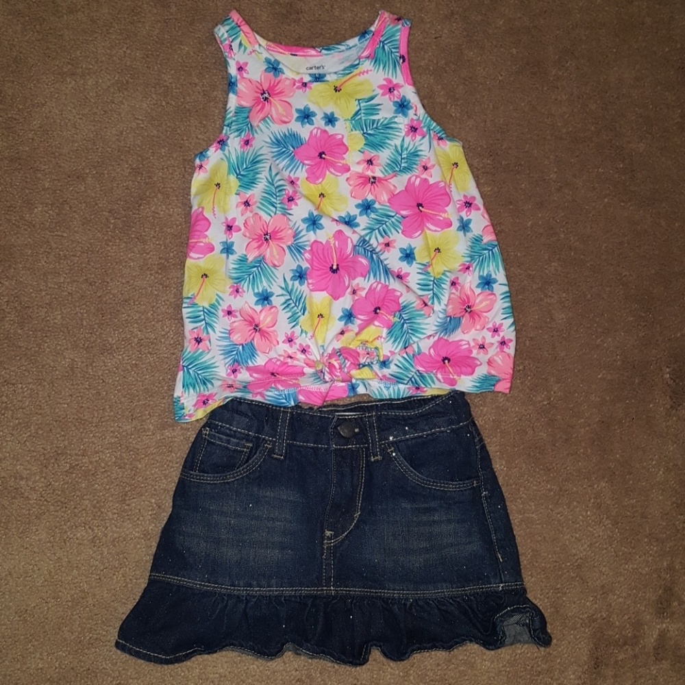 Little girls skirts and tank