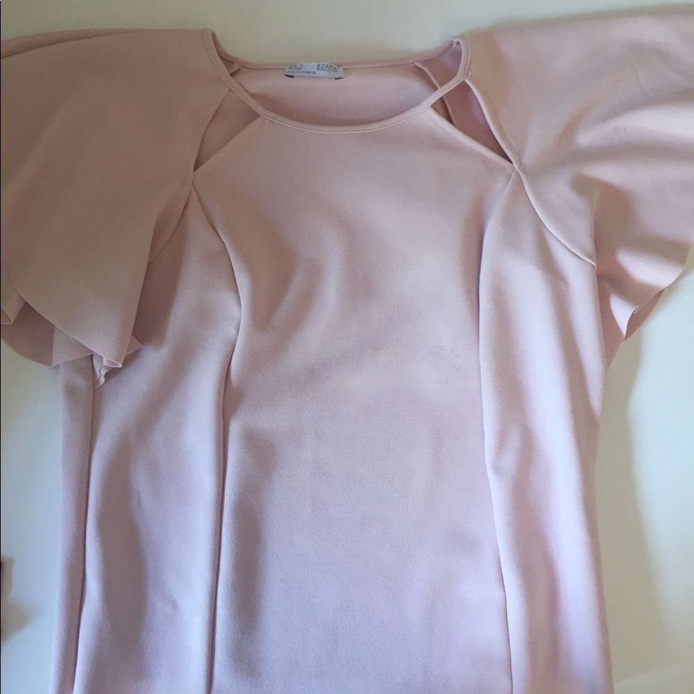 Zara pink cutout top