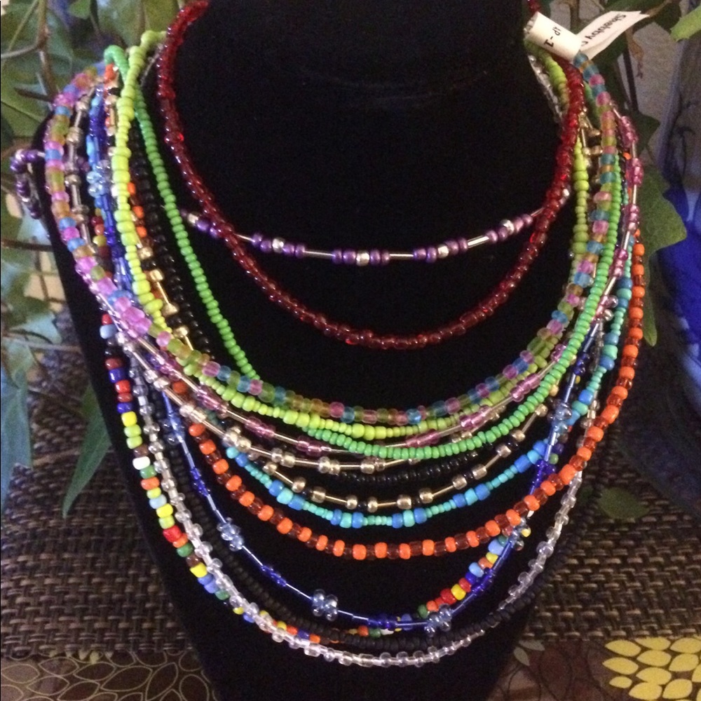 10 Assorted Beaded Chains - Picture 1 of 4