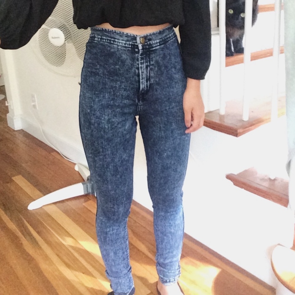 Blue Acid Wash American Apparel Easy Jean