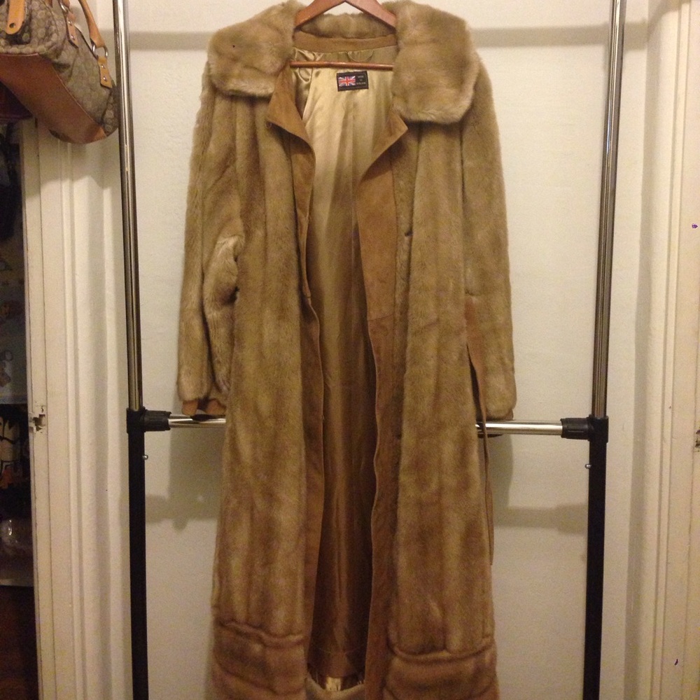 Lilli Ann long coat made from simulated fur