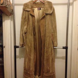 Lilli Ann long coat made from simulated fur