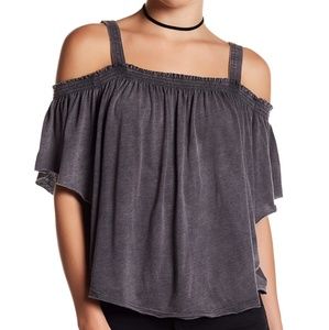 FREE PEOPLE COLD SHOULDER TOP