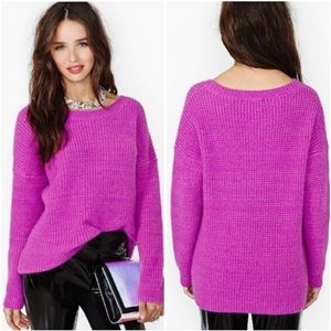 Purple Angora Oversized Sweater